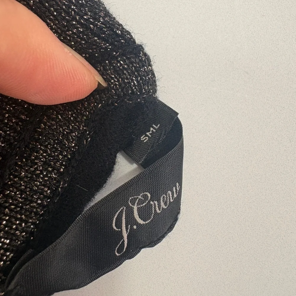J. Crew Black Sparkle Turtleneck Sweater